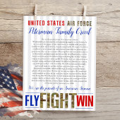 カスタムエアフォースファミリー8x10ウォールデコールクリード ポスター