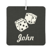 カスタムエアフレッシュナー – サイコロ名 カーエアーフレッシュナー (正面)