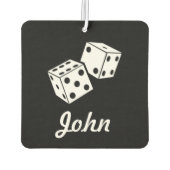 カスタムエアフレッシュナー – サイコロ名 カーエアーフレッシュナー (裏面)