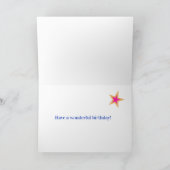 カスタムエイジアンクルズ誕生日キャンドルとスターカード シーズンカード (内部)