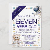 カスタムエイジ宇宙誕生日会の招待 招待状 (正面)