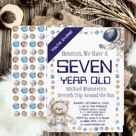 カスタムエイジ宇宙誕生日会の招待 招待状