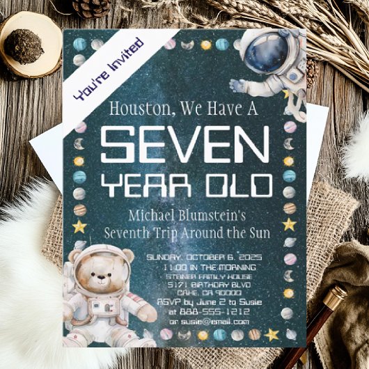 カスタムエイジ宇宙誕生日会の招待 招待状