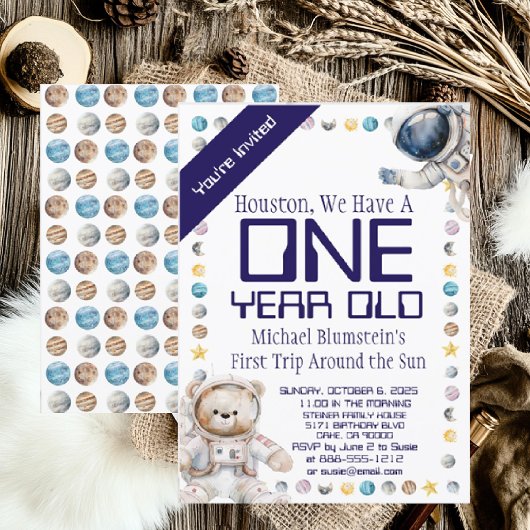 カスタムエイジ宇宙誕生日会の招待 招待状