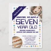 カスタムエイジ宇宙誕生日会の招待 招待状 (正面)