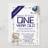 カスタムエイジ宇宙誕生日会の招待 招待状 (正面)