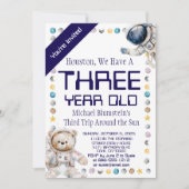 カスタムエイジ宇宙誕生日会の招待 招待状 (正面)