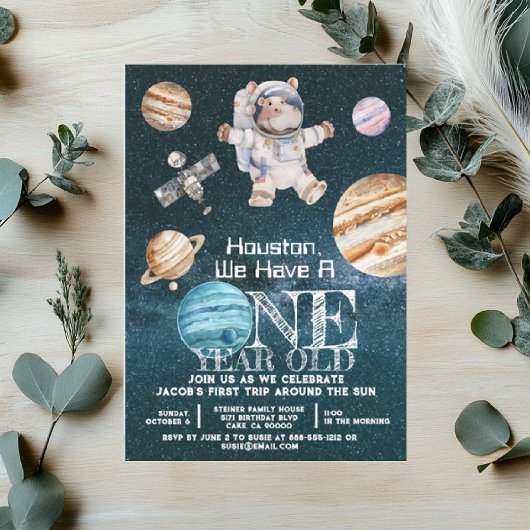 カスタムエイジ宇宙飛行士誕生日 招待状