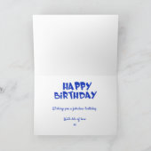 カスタムエイジ詰まったウサギ誕生日 カード (内部)