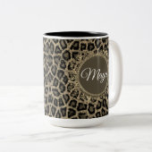 カスタムエキゾチックLeopardプリント ツートーンマグカップ (正面右)