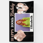 カスタムエクストララージバラ金ゴールドパーソナライズされた誕生日 横断幕 (縦)