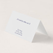 カスタムエグシェルグレーダイヤモンドテントフォールドイヤリングカード 名刺 (裏面)