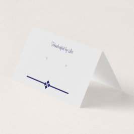 カスタムエグシェルグレーダイヤモンドテントフォールドイヤリングカード 名刺