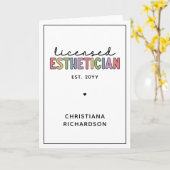 カスタムエステティシャン美容師 カード (黄色い花)