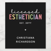 カスタムエステティシャン美容師 ワインラベル (シングルラベル)