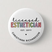 カスタムエステティシャン美容師 缶バッジ (正面)