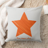 カスタムエステミニマルィティック・オレンジスター クッション (ブランケット)