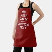 カスタムエプロン - お好みの「Keep Calm」名言を追加 エプロン (インサイチュ)