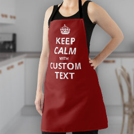 カスタムエプロン - お好みの「Keep Calm」名言を追加 エプロン