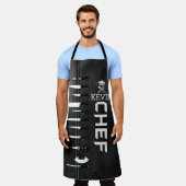 カスタムエプロン 名前入りCHEF エプロン (着用した状態)