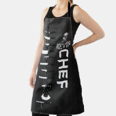 カスタムエプロンCHEF名パーソナライズされた前 エプロン (インサイチュ)