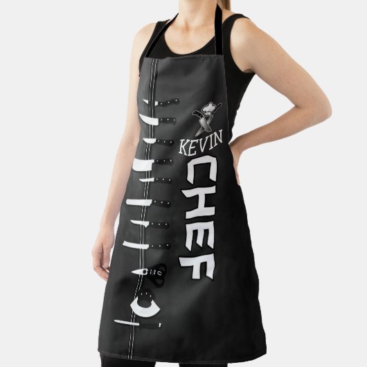 カスタムエプロンCHEF名パーソナライズされた前 エプロン (インサイチュ)