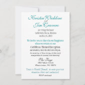 カスタムエメラルドウォーター(リビエラマヤ結婚) 招待状 (裏面)