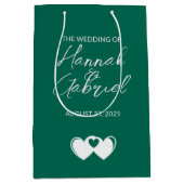 カスタムエメラルドグリーン抱き枕 ミディアムペーパーバッグ (正面)