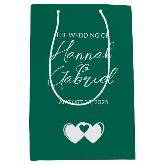 カスタムエメラルドグリーン抱き枕 ミディアムペーパーバッグ (正面)