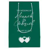 カスタムエメラルドグリーン抱き枕 ミディアムペーパーバッグ (裏面)