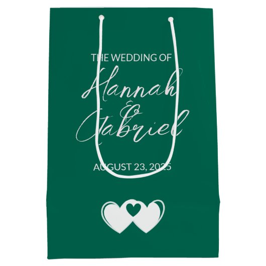 カスタムエメラルドグリーン抱き枕 ミディアムペーパーバッグ (裏面)