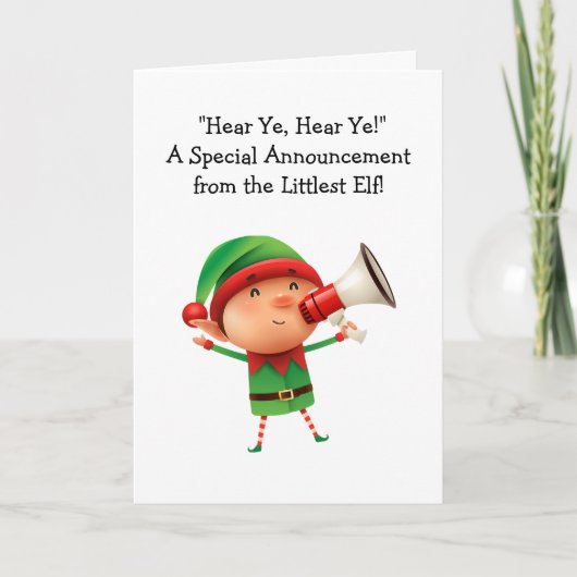 カスタムエルフメゲフォン クリスマスパーティー招待状 シーズンカード (正面)