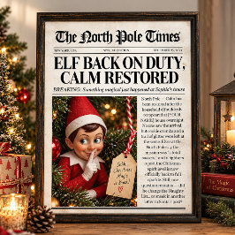 カスタムエルフ復帰号外デコレーション クリスマス ポスター
