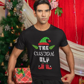 カスタムエルフTシャツ、パーソナライズされたクリスマスシャツ、 Tシャツ