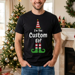 カスタムエルフTシャツ、名入れクリスマスシャツ、 Tシャツ