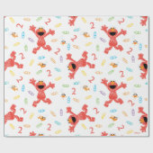 カスタムエルモクレヨンパターン誕生日 ラッピングペーパー (フラット)