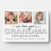 カスタムエレガントおばあちゃんコラージュ フォトプラーク (正面)