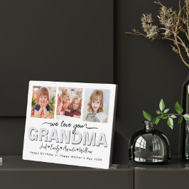 カスタムエレガントおばあちゃんコラージュ フォトプラーク