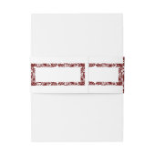 カスタムエレガントなウェディングホワイトとウェルーン 招待状ベリーバンド (裏面例)