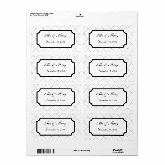 カスタムエレガントウェディングお気に入りギフトラベルラベル ラベル (フルシート)