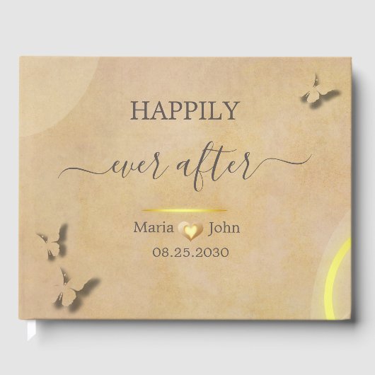 カスタムエレガントウェディングゲストブック ゲストブック (正面)