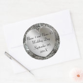 カスタムエレガントウェディングステッカー ラウンドシール (封筒)