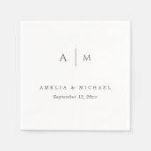 カスタムエレガントウェディングナプキンのスクリプト スタンダードカクテルナプキン (正面)