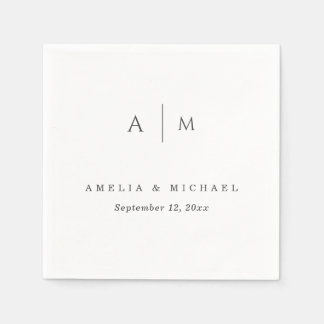 カスタムエレガントウェディングナプキンのスクリプト スタンダードカクテルナプキン