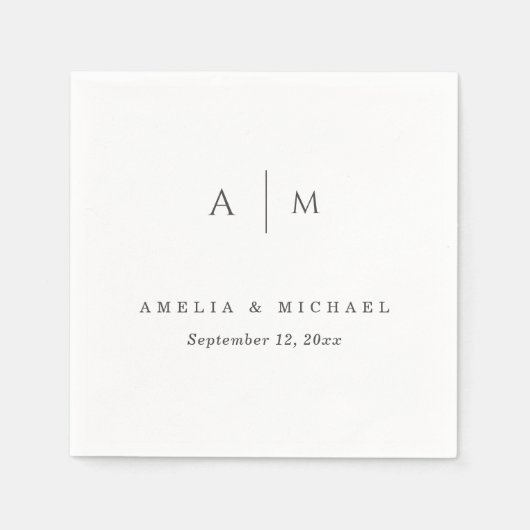 カスタムエレガントウェディングナプキンのスクリプト スタンダードカクテルナプキン (正面)