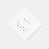 カスタムエレガントウェディングナプキンのスクリプト スタンダードカクテルナプキン (角)