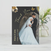 カスタムエレガントウェディングフォトサンキューカード サンキューカード (スタンド正面)