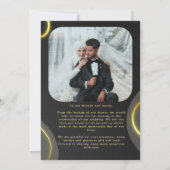 カスタムエレガントウェディングフォトサンキューカード サンキューカード (裏面)