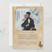 カスタムエレガントウェディングフォトサンキューカード サンキューカード (裏面)