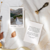 カスタムエレガントウェディングフォトサンキューカード シーズンカード